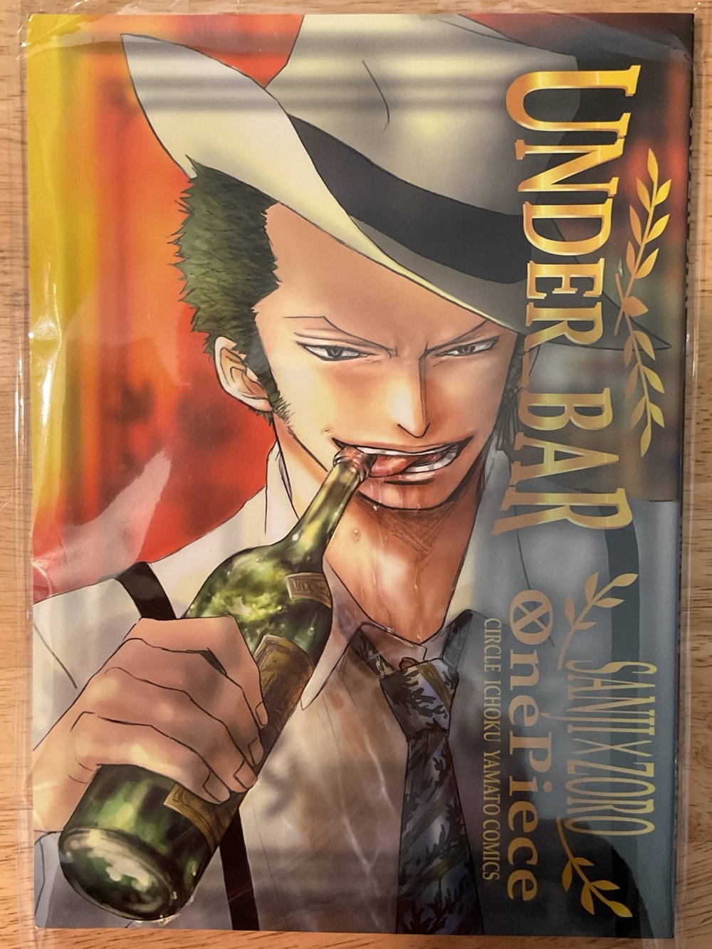 SanZo Sanji x Zoro yaoi BL manga Doujinshi Under Bar by Ichioku Yamato
